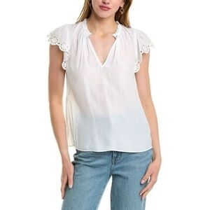 Ramy Brook Hermine Top Short Sleeve White